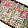 5 Stück Acrylperlen Regenbogen Sonnenschein Buchstabenperle für DIY Halskette Armband Ohrringe Schmuckherstellung Bastelzubehör