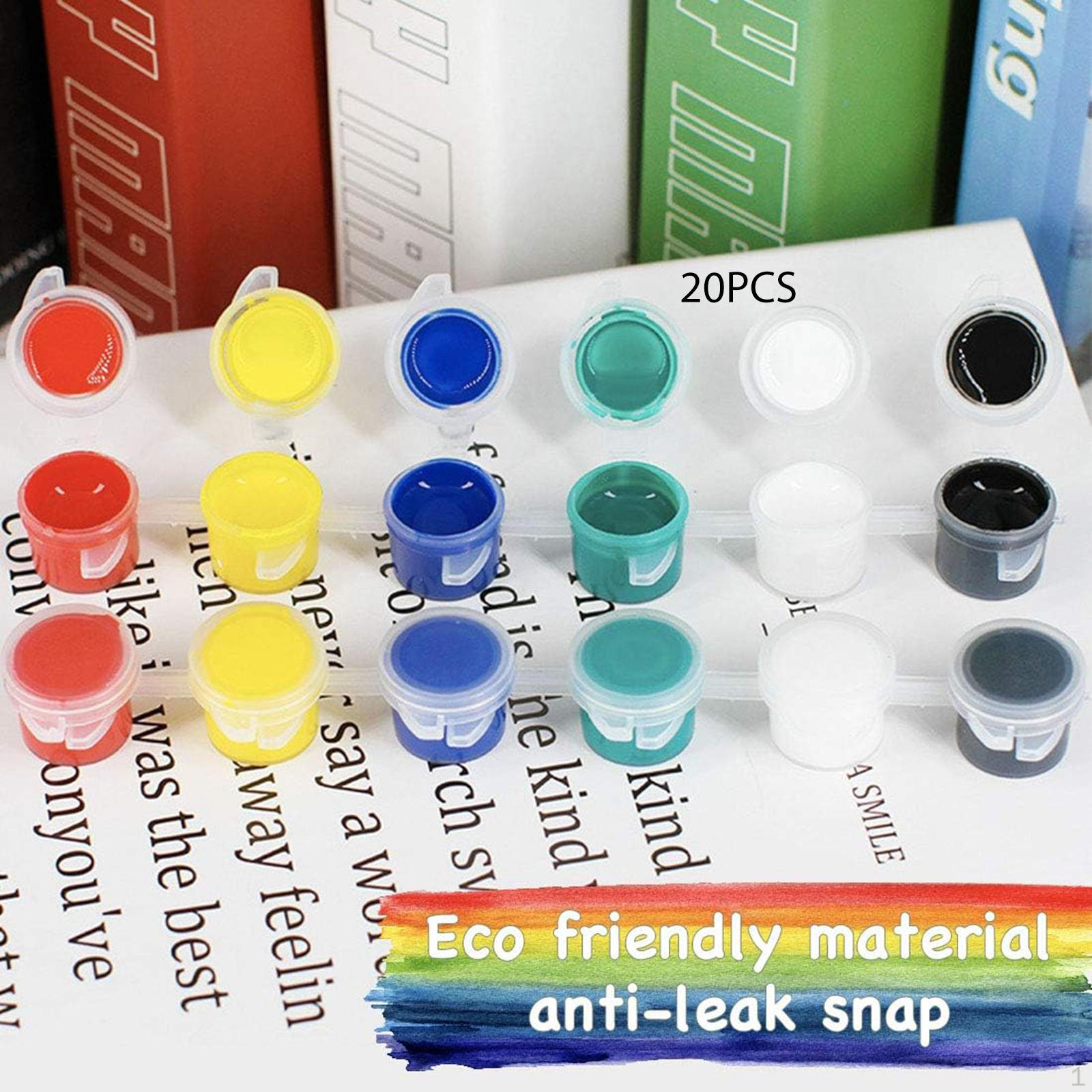 

20x Empty Paint Pots Strips Mini Painting Cup,Kids Crafts DIY Arts 10ml Storage Containers for