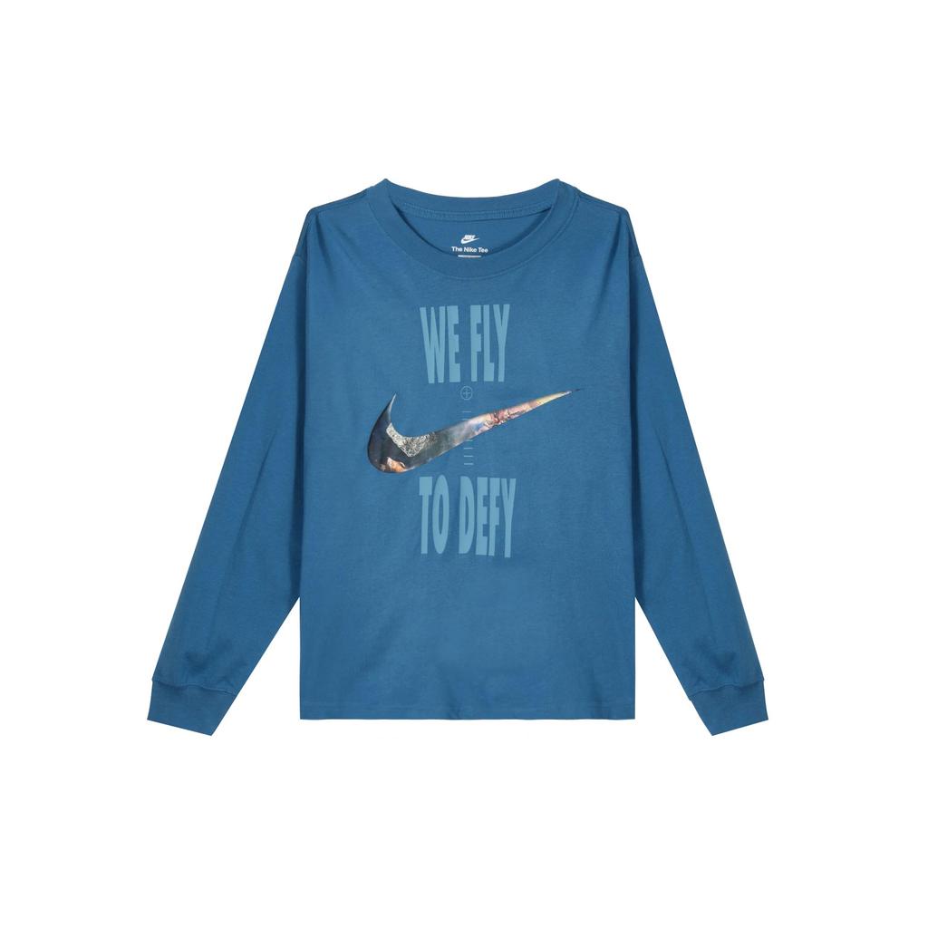 Nike Sweatshirts Women's Blue Crew Neck Moderate Regular (Unisex) Sweatshirts DX0727 407