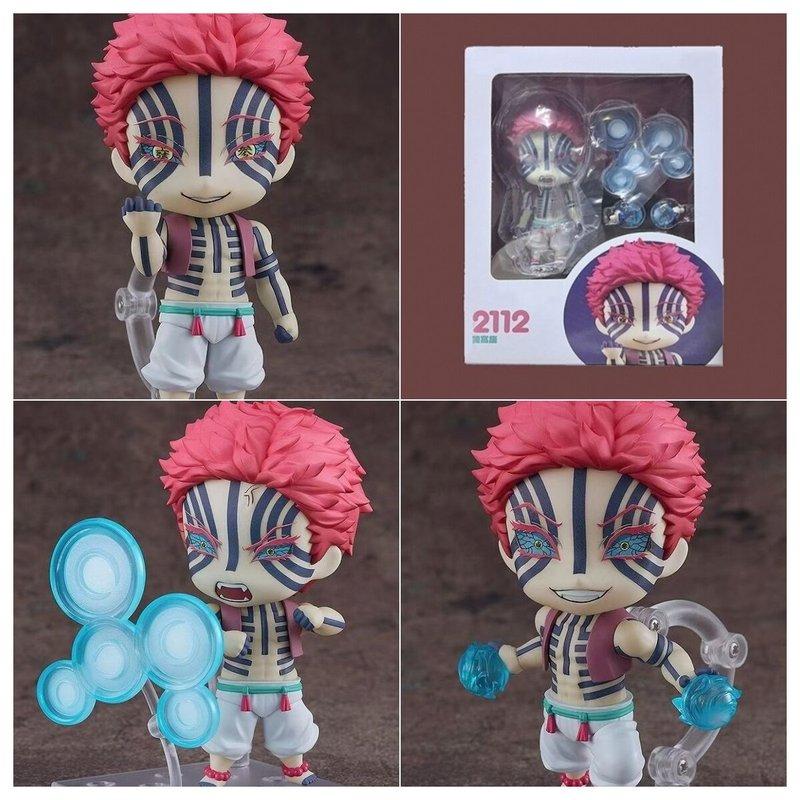 Anime-Merchandise Demon Slayer: Kimetsu No Yaiba Nendoroid 2112 Akaza Articulated Desktop Dekorative Ornament Figur Modell Spielzeug