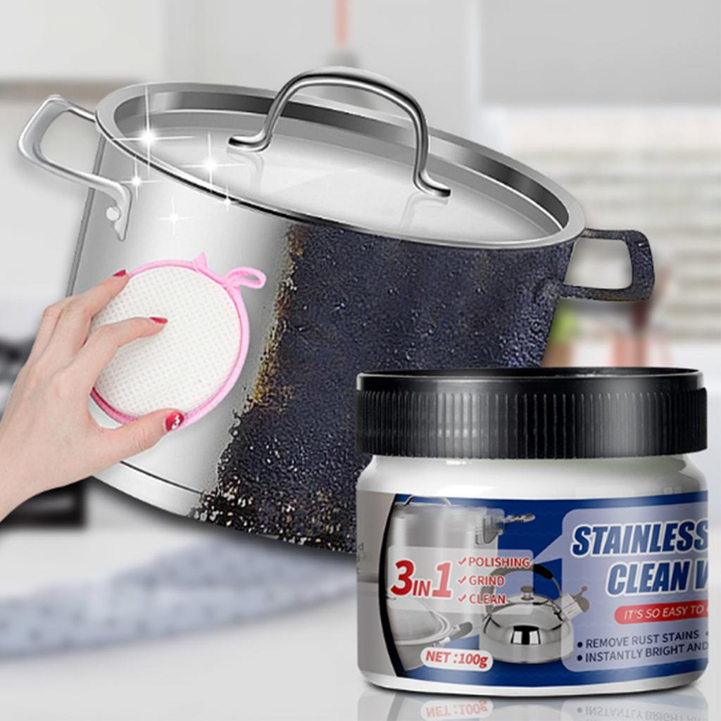 Stainless Steel Cleaning Paste with Non-abrasive Formula Cream Suitable for Household Kitchen