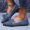 Large Size Lightweight Pointed Doudou Women's Shoes New Spring and Autumn New Bow Comfortable Non-slip Women's Shoes