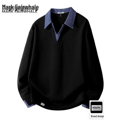 Men's Color-Block Polo Sweatshirt