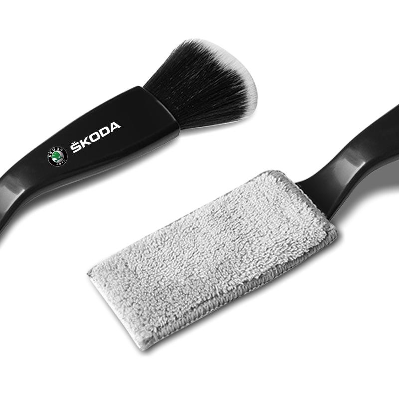 Car Air Conditioning Air Outlet Cleaning Dust Removal Soft Brush Cleaning Tool For Skoda Octavia MK2 MK3 2 3 A7 Fabia Karoq Kodiaq Superb Rapid Kamiq