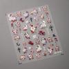Halloween Nails Sticker 5D Embossed Cartoon Nail Art Stickers Retro Rabbit Self Adhesive Stickers For Nails DIY Manicure Decals