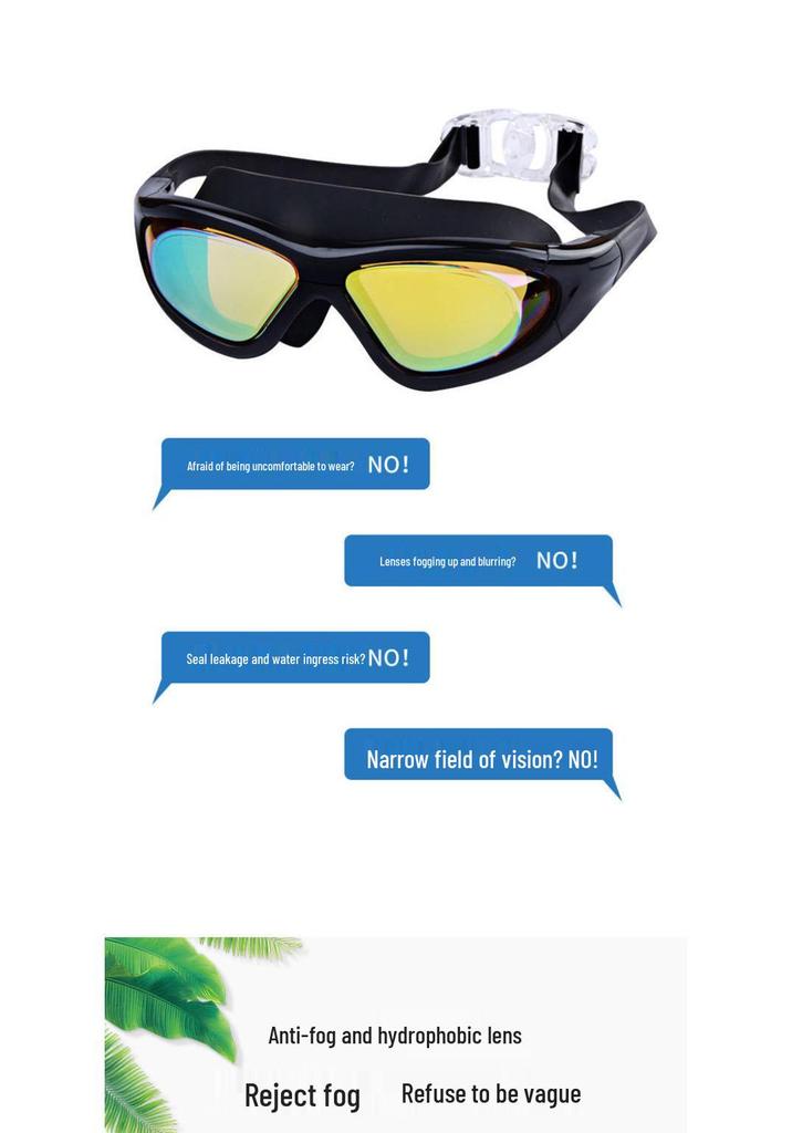 Unisex HD Colorful Anti-fog Waterproof Swim Goggles