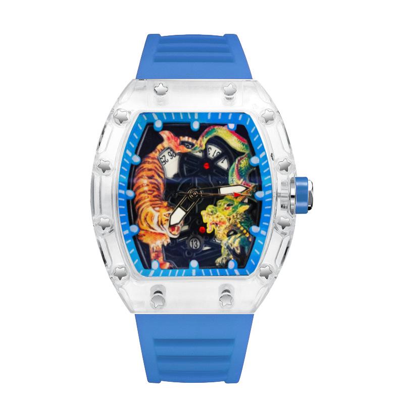 ZIDO Men's Quartz Luminous Waterproof Barrel-Shaped Watch