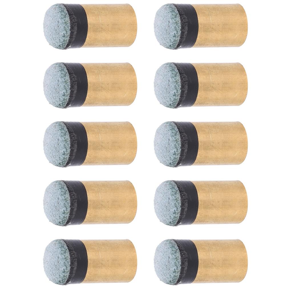 10ks Kulečníkové kulečníkové kulečníkové kulečníkové tágo Náhradní díly hrotu tyče Šroubovaná měď PU kůže(10MM )