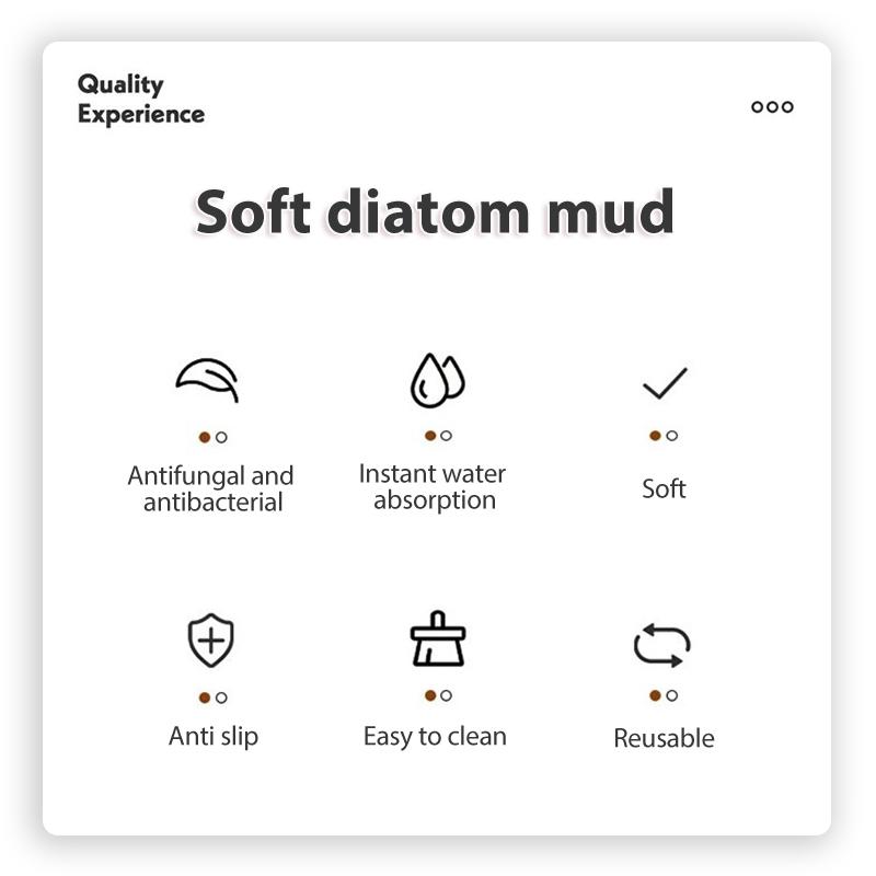 Ins Style Diotomite Bath Floor Mat Absorbent Bathroom Carpet Anti Slip Quick Dry Rugs Shower Toilet Pad Doormat Washable