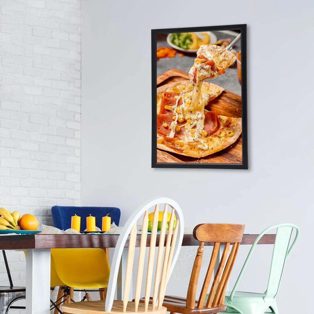 LED Poster Frame, 18" x 24" LED Backlit Poster Photo Frame Movie Poster Aluminum Alloy Advertisement Signage Light Sign