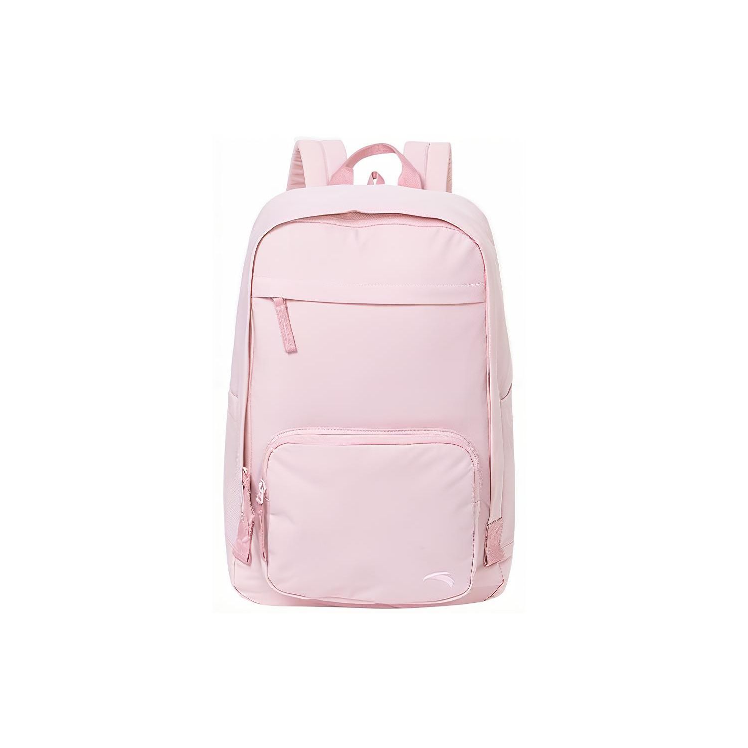 Anta Fashionable Simple Lightweight Zipper Closure Large Capacity Nylon Backpack Women Backpack Soft-Pink 192237156-3 Soft Pink