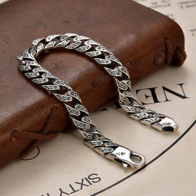 Arabeske kubanisches Herrenarmband Vintage Distressed Trend Persönlichkeitsaccessoire