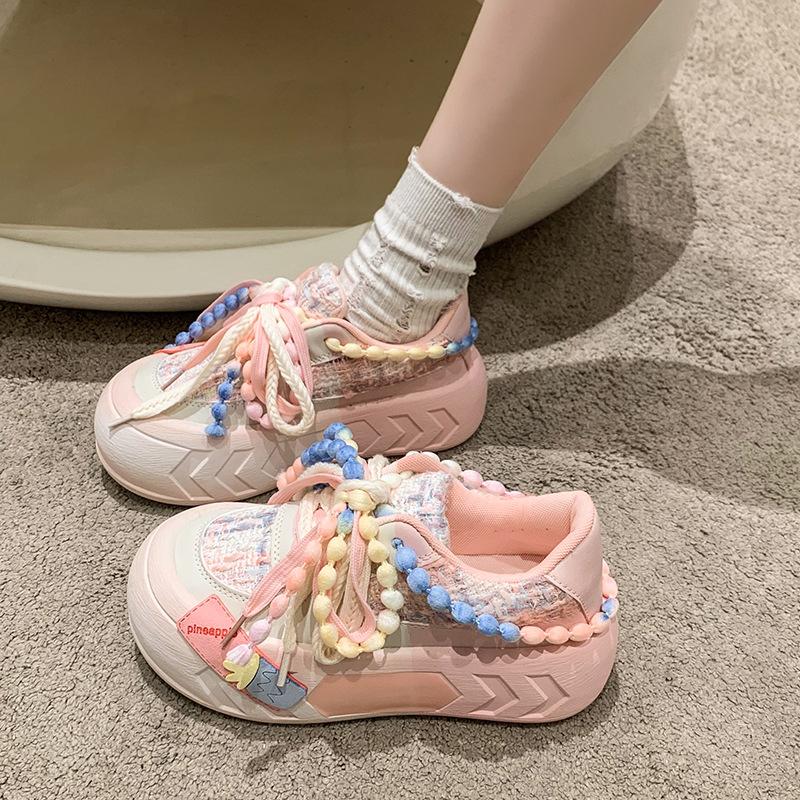 CINESSD Women's Shoes 2024 Spring New Muffin Skirt Casual Board Shoes Women Sneaker Platform Shoes Designer Shoes Cartoon Sweet