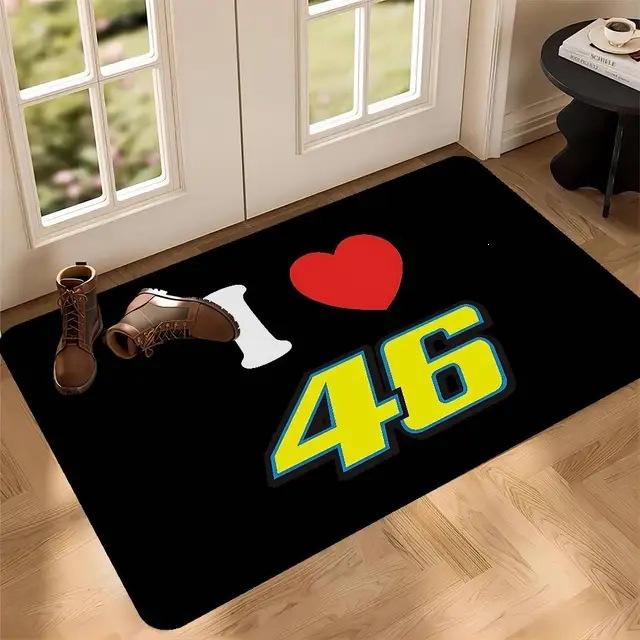 Motorcycle Racing 46 The Doctor Rectangle Carpet Colorful Sport Bike Fan Home Decor Mat Non Slip Floor Rug Entryway Doormat