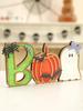 1pc Halloween Wooden"BOO"Table Decor, Ghost,Pumpkin Bat & Letter B with Spider, Colorful Ornaments for Festive Home Desktop Gift