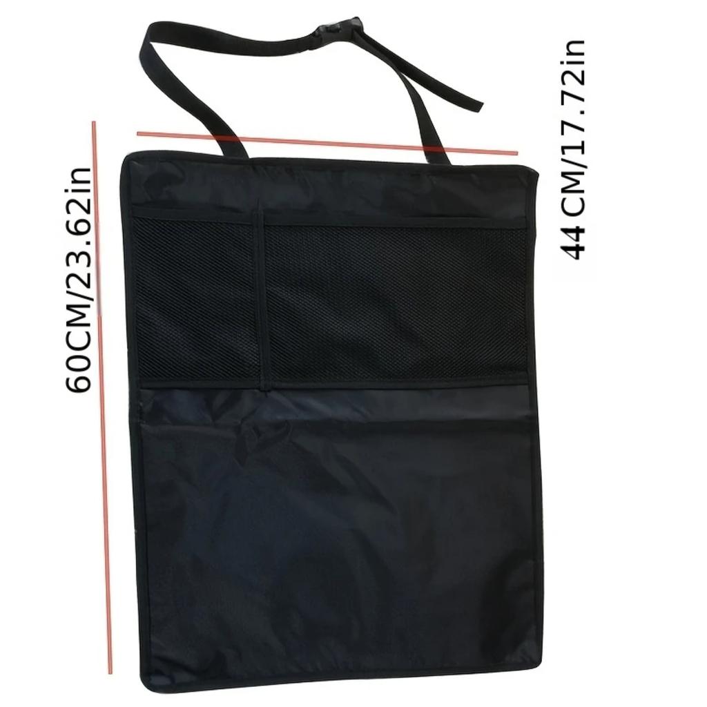 Back Seat Cover for Kids with 3 Pocket Storage Organizer, Waterproof Kick Mats Backseat Protector, Car Seat Back Protectors