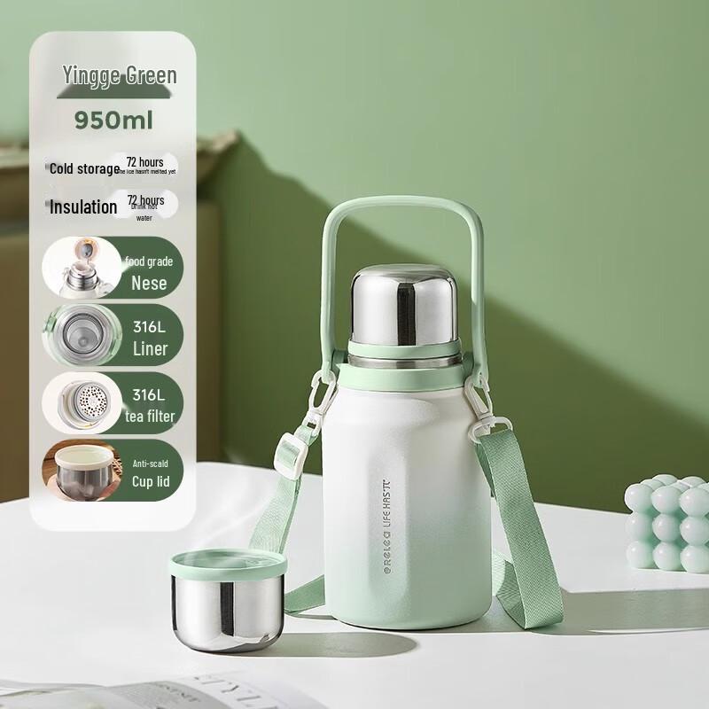 Wushengwu Large Capacity Stainless Steel Water Bottle