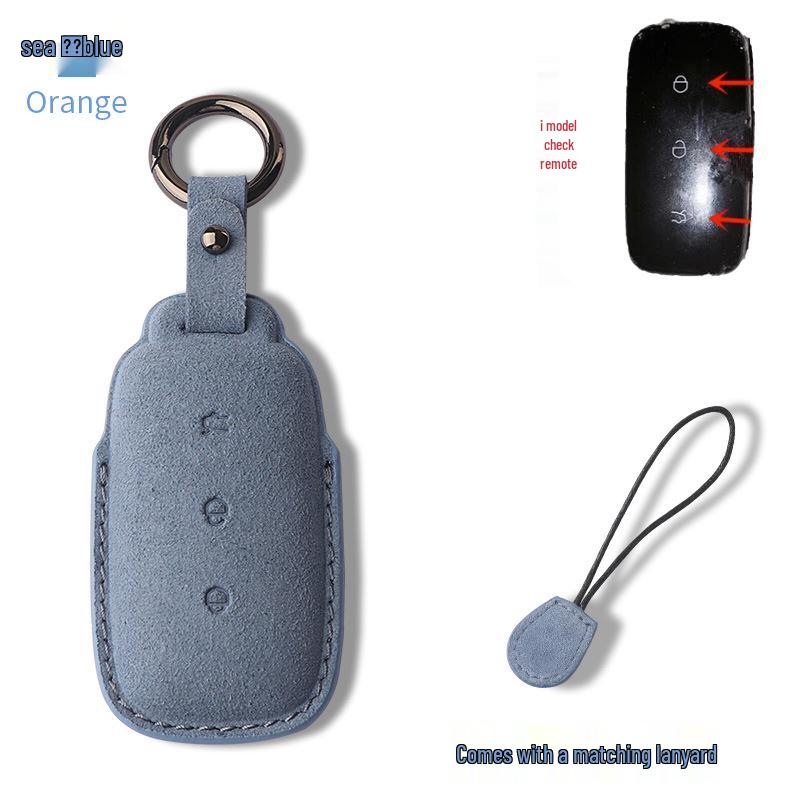 Prémiové semišové a kožené pouzdro na klíče Geely Galaxy L7 s přezkou pro muže a ženy