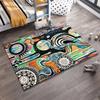 Abstract Art Carpet with Colorful Swirls, Mandala Patterns and Circles Suitable for use as an anti-slip for living room bedroom sofas