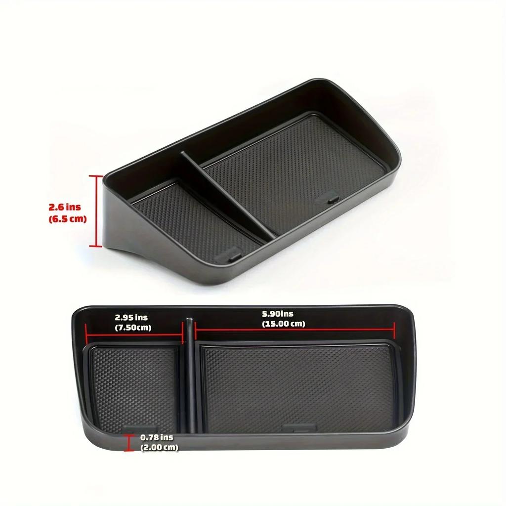 Car Front Dashboard Tray Box Center Console Display Storage Box Hidden Tray Behind Screen Organizer Sundries Tray Accessories