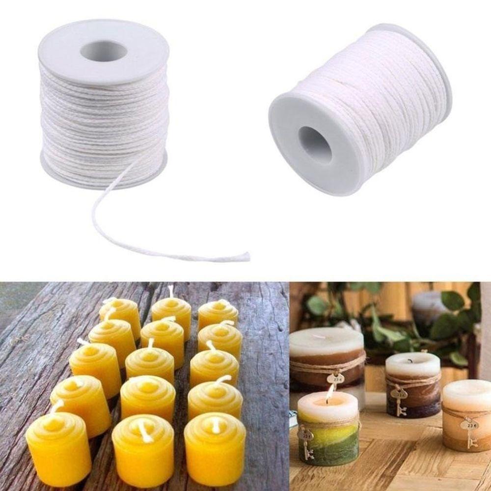 Party Oil Lamps Making Supplies Candlestick Sustainer Tabs Cotton Wick Wax Candle Core Square Braid