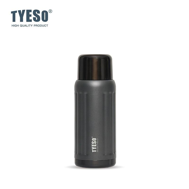 TYESO Striped Vacuum Flasks 500/750ML Stainless Steel Insulated Bottle Keep Hot/Cold Water Cup Outdoor Sports/Travel Drinkware