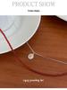 Korean Style S925 Sterling Silver Daisy Red Agate Beaded Necklace - Fashionable Layered Clavicle Chain for Women.