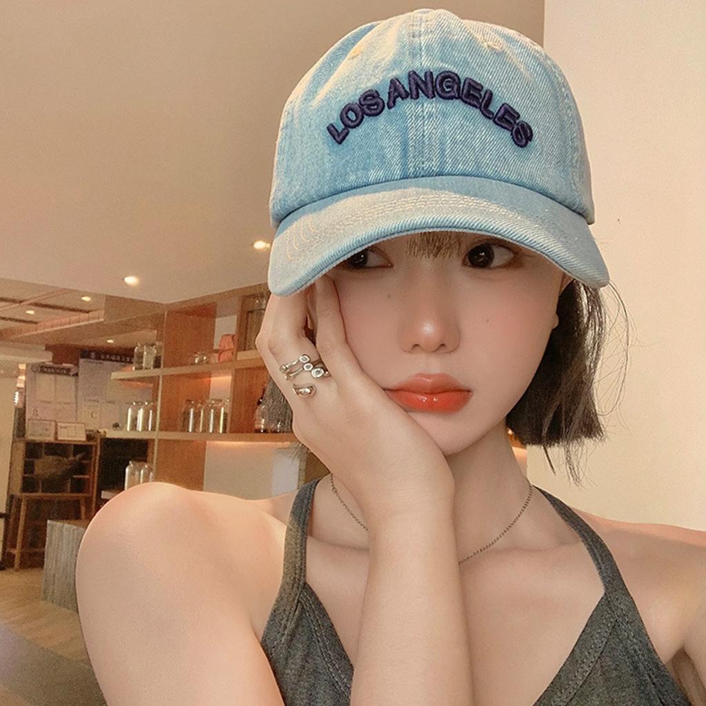 Hat For Women Men Embroidery Letter Prints Cotton Sun Protection Peaked Hats For Men And Women Hip Hop Dad Trucker Caps Bonnet Latest Denim Baseball