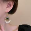 Imitation Pearl Tassel Drop Earrings Hook Piercing Exaggerated Tassel Earrings  Girls Gift
