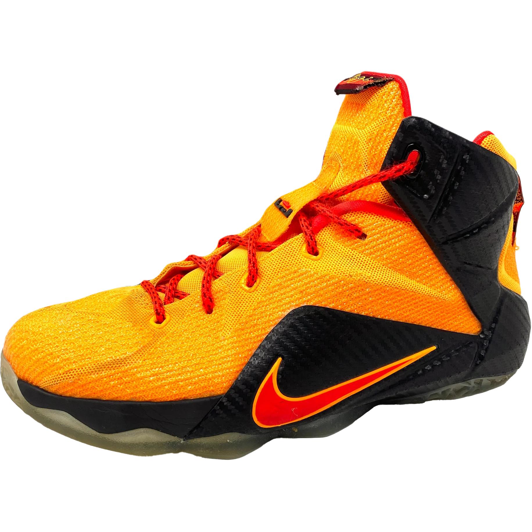 Nike LeBron 12 GS Laser Orange Kids Sneakers Bright-Crimson 685181-830 36.5