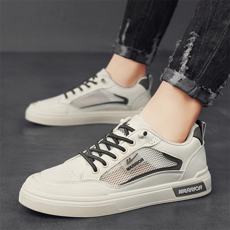 Warrior Casual Lightweight Breathable Slip-Resistant Durable Low-Top Skate Shoes Men Sneaker Light-Gray WXP(WZ)-174104