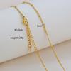 Élégant Collier Chaîne Boîte en Acier Titane Plaqué Or 18 Carats pour Femmes