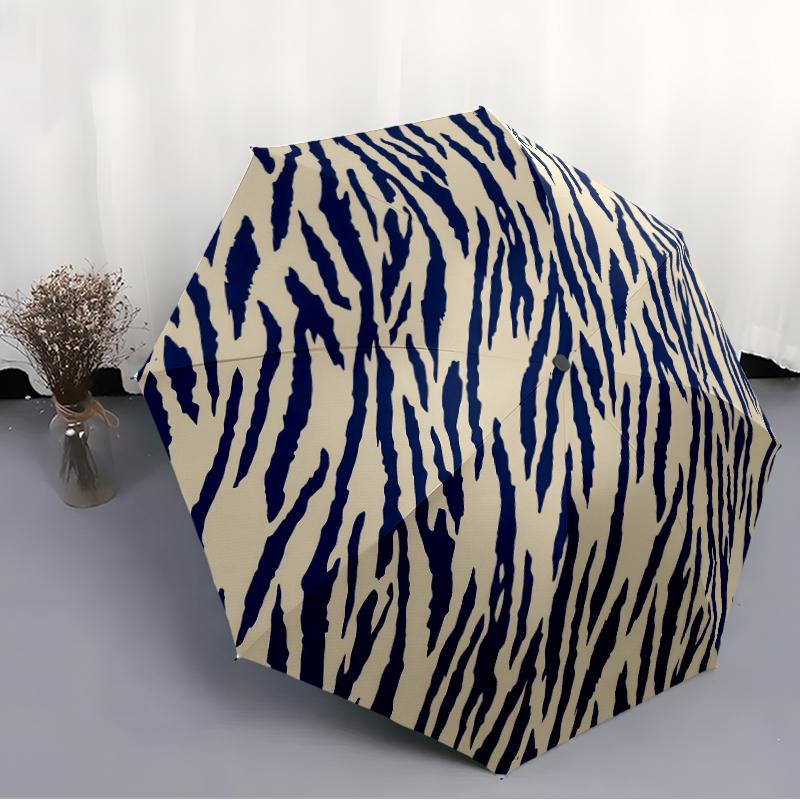 1 PC Automatic Folding Umbrella -Animal Texture patternPattern,Portable & Foldable Design with 8 Ribs,Christmas Birthday Gifts