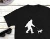 Funny Bigfoot Walking Dog Shirt, Sasquatch Labrador Walk Tshirt, Funny Sasquatch Tee, Bigfoot Shirt, Yeti Gifts, Graphic Tee