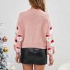 Herbst und Winter Damenpullover Weihnachtsmann Strickpullover Pullover Weicher Weihnachtspullover