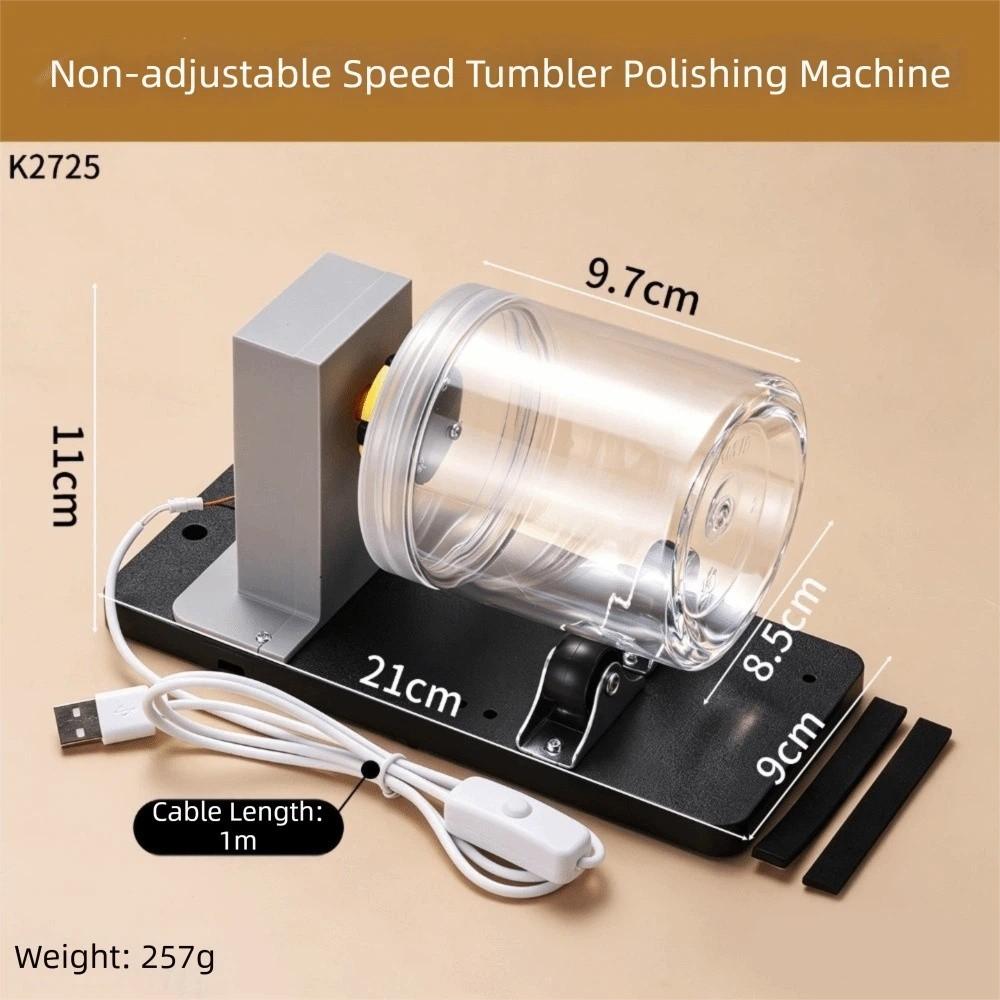 Low Noise Bead Polishing Tumbler Variable Speed Mini Rock Tumbler Disc Stringing
