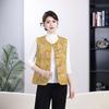 2026 Chinese Style Vest for Moms - Women's Round Neck Print, Versatile Shawl for Spring/Autumn