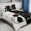 Cute Black Cat Duvet Set Bedroom Cartoon Animal Bedding Three-Piece Set
