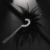 Feather Ear Clip Fashionable Ear Jewelry Comfortable Earrings Nonslip Ear Accessories for Festival and Travel Wear