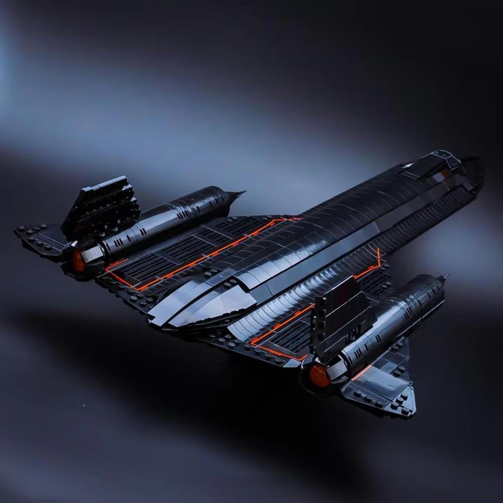 MOC Blackbird SR-71 Průzkumný letoun Stavebnice Model DIY Montáž Stíhačka Dětská Hračka Chlapec Sváteční Dárek