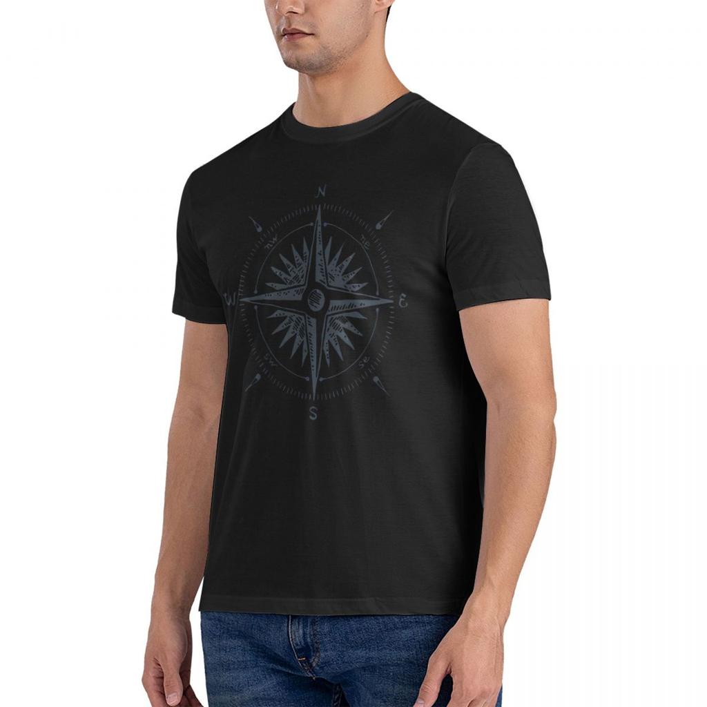 Graphic Compass Wind Rose Men Tee -Image Fashion Brand Men Tops Street Wear T-Shirt