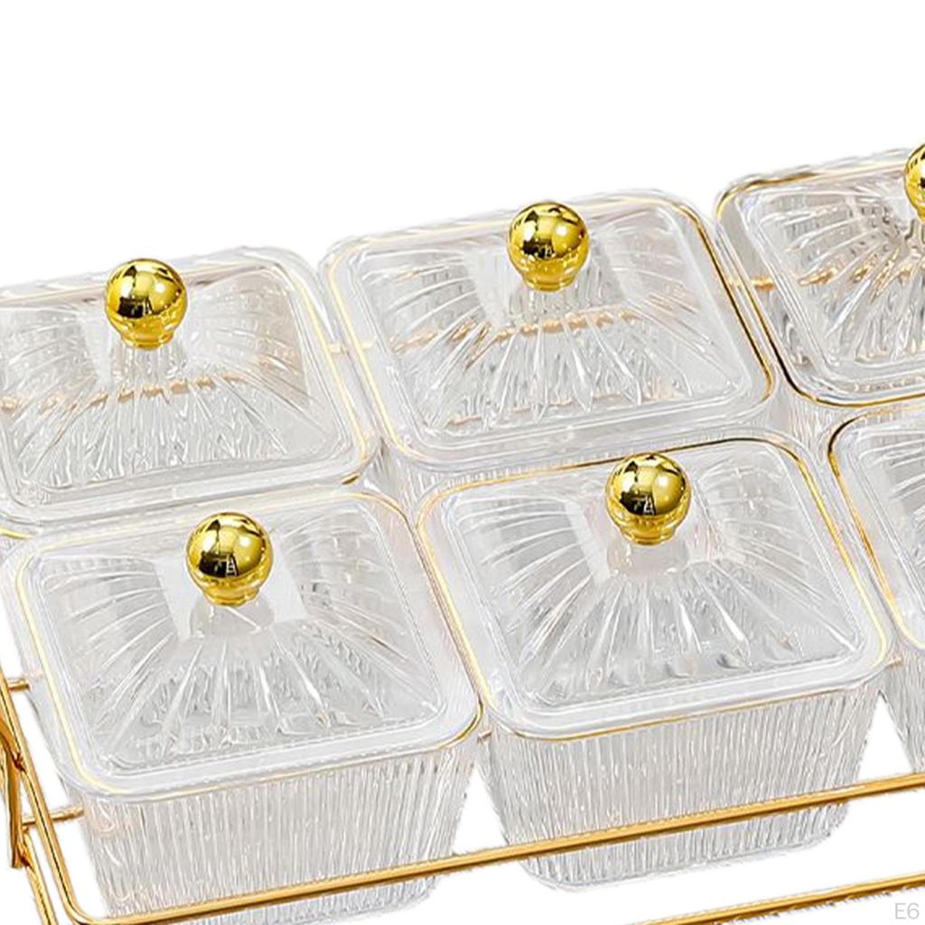 Kreative geteilte Servierschalen mit Halter Aufbewahrungsbox für Dessert, Nüsse, Obst