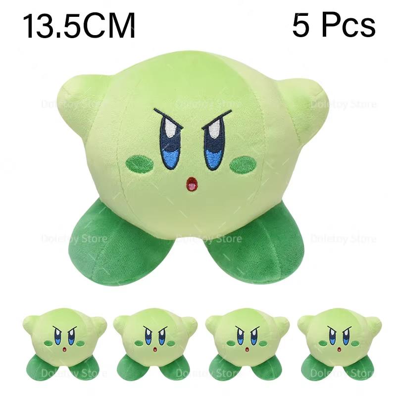 5 Pcs/Lot Anime Kirby Plush Doll Toys Kawaii Star Kirby Swimming Sword Bread Kirby Collection Christmas Birthday Gift for Kid