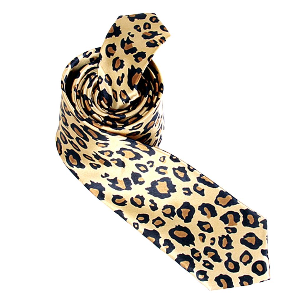 Unisex Casual Skinny Narrow Leopard Pattern Tie