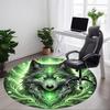 1pc Wolf Spirit Chair Carpet for Office, Round Non-Slip Durable Large Size Office Carpet, Suitable for Office, Beautiful Decoration