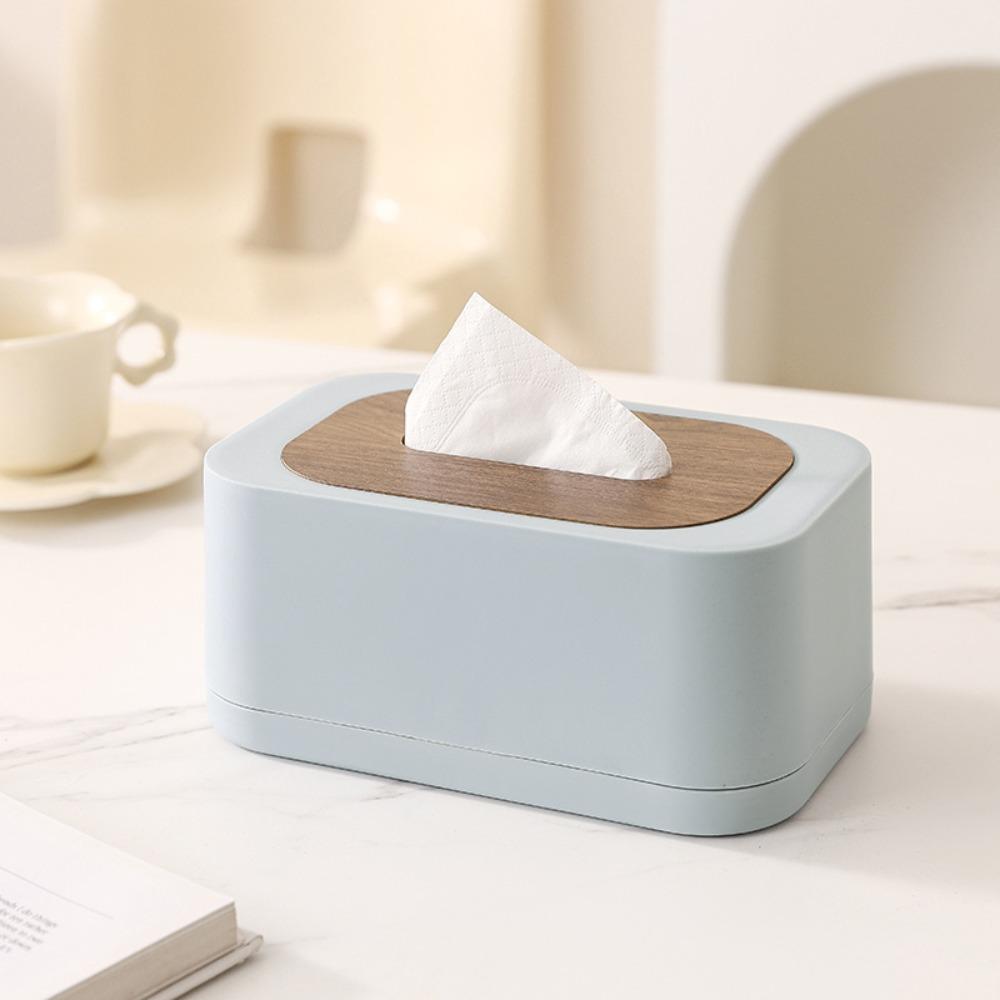 

Wooden Cover Napkin Holder Waterproof Paper Towel Organizer Toilet Paper Holder Home Office сірий