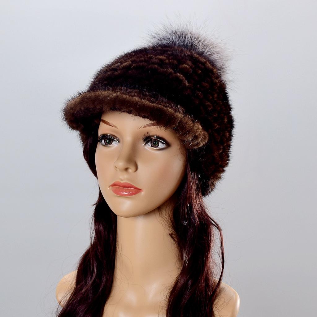 Buy Mink Hat Winter Women's Warm Trendy Fur Baseball Cap Wild Dome