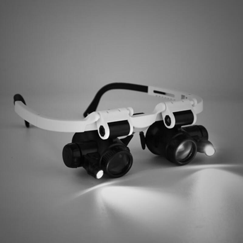 Head-mounted Magnifier Glasses with LED Light