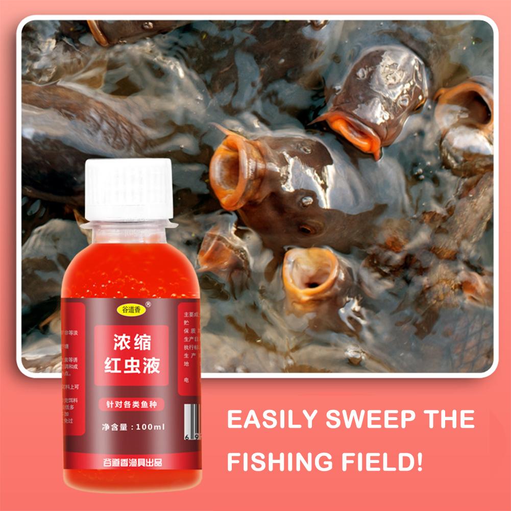 100ml High Concentration Fishbait For Trout Cod Carp Bass Strong Fish Attractant Concentrated Red Worm Liquid Fish Bait D8Q3