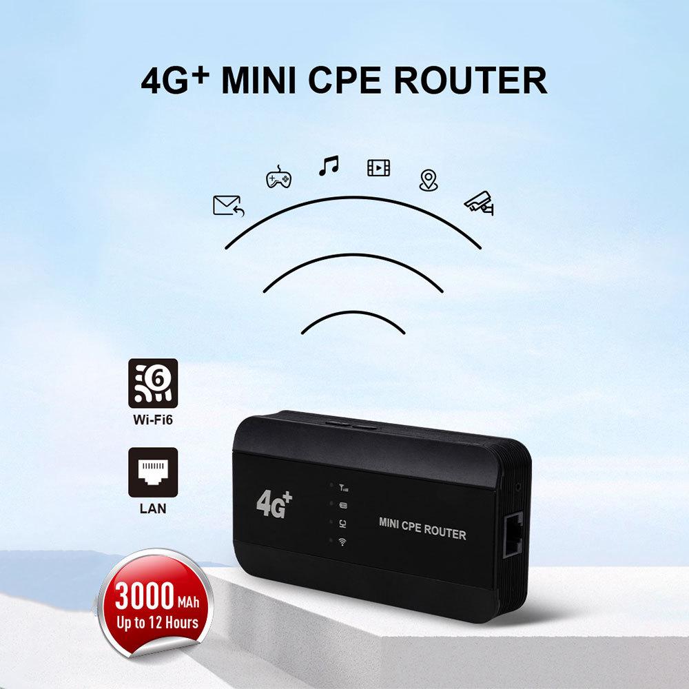 Portable 4G WiFi Router for Europe, Africa, North & South America - Mobile Hotspot for Car & Travel